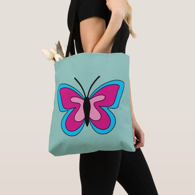 Pink Magenta Blue Butterfly (Von Nahem)