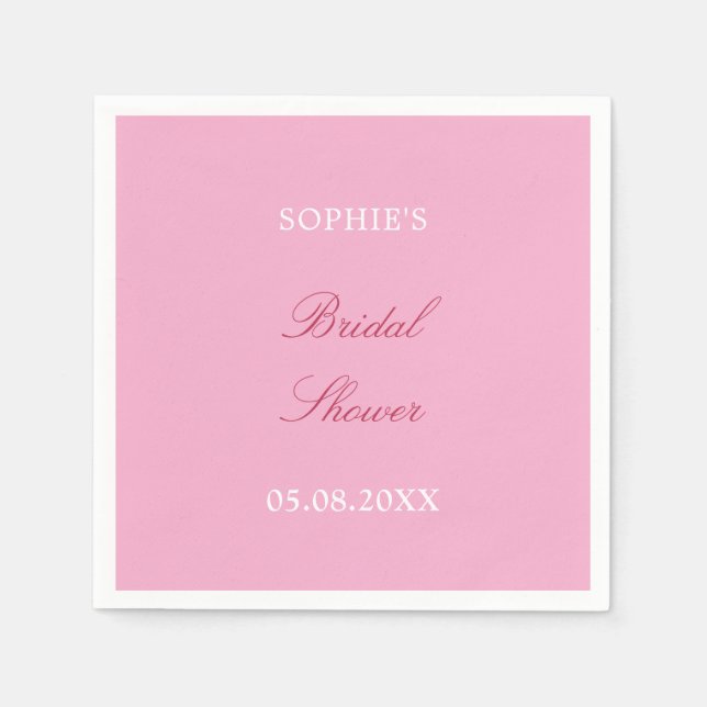 Pink Magenta Brautparty Napkins Serviette (Vorderseite)