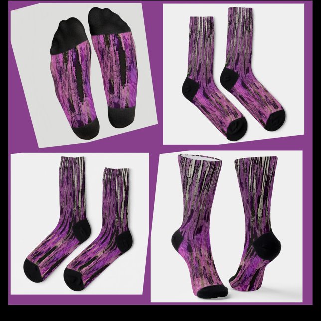 Pink Magenta Funky Camouflage Abstrakt Socken (Von Creator hochgeladen)