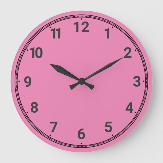 Pink magenta große wanduhr (Vorderseite)