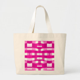 Pink Magenta Modern Geometric Block Art Jumbo Stoffbeutel