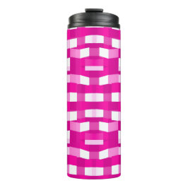 Pink Magenta Modern Geometric Block Art Thermosbecher