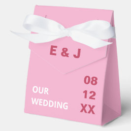 Pink Magenta Moderne Gastgeschenk Hochzeit Box Geschenkschachtel