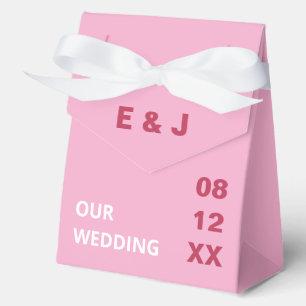 Pink Magenta Moderne Gastgeschenk Hochzeit Box Geschenkschachtel