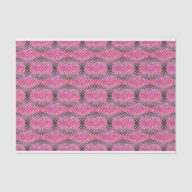Pink Magenta Splash Bricks Muster Seidenpapier (Vorderseite)