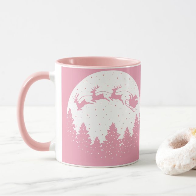 Pink Magic Christmas Tasse (Mit Donut)