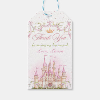 Pink Magic Princess Burg Geburtstagsgeschenk Tags Geschenkanhänger
