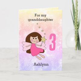 Pink Magical Fairy 3. Geburtstagskarte Karte