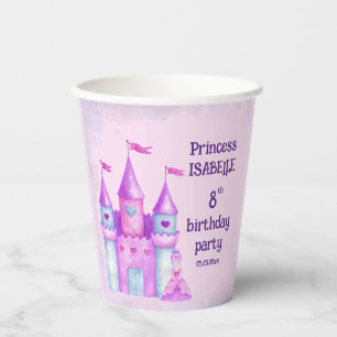 Pink Magical Fairytale Burg Party Pappbecher