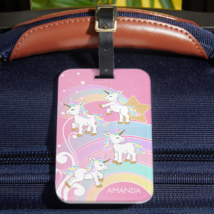 Pink Magical Rainbow 🦄 Unicorns Gepäckanhänger