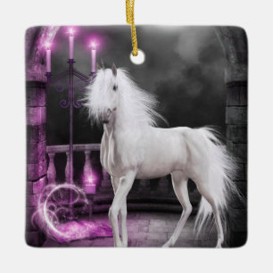 Pink Magical Unicorn Keramikornament