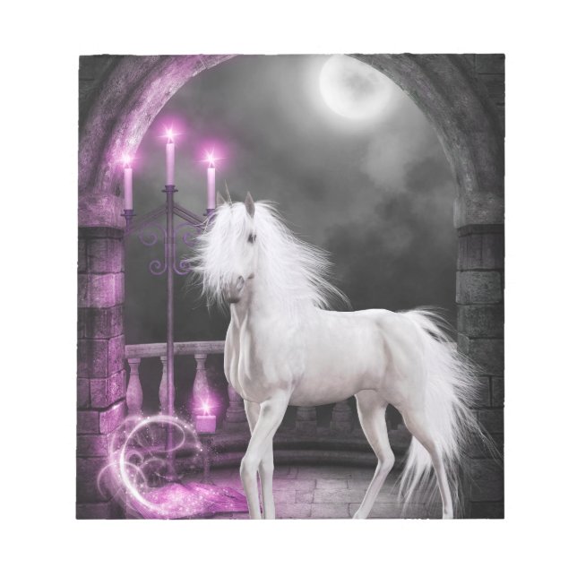 Pink Magical Unicorn Notizblock (Vorderseite)