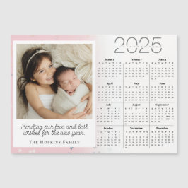 Pink Magnetic Holiday Weihnachtskarte Custom Foto Magnetkarte