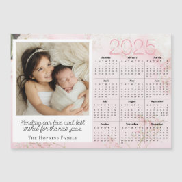 Pink Magnetic Holiday Weihnachtskarte Custom Foto Magnetkarte