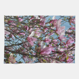 Pink Magnolia Blume Blooms Geschirrtuch