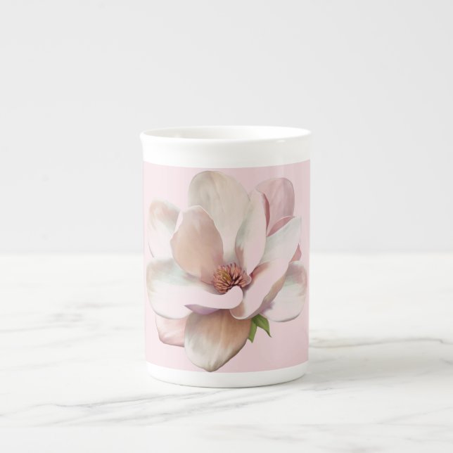 Pink Magnolia-China Prozellantasse (Vorderseite)