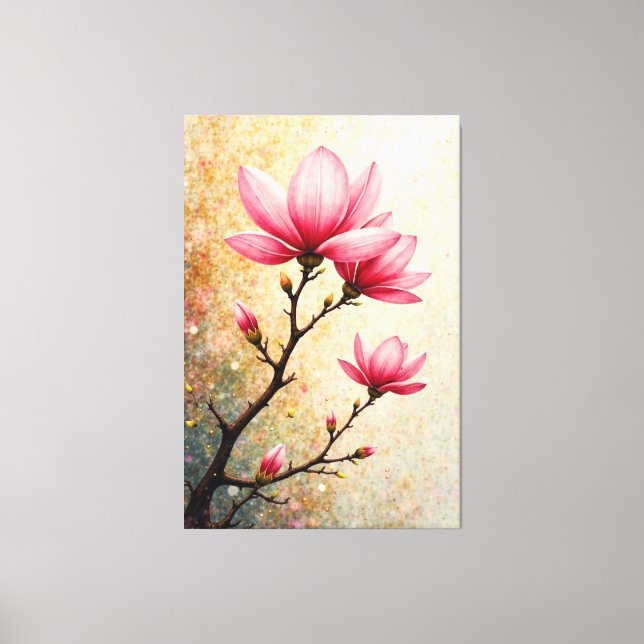 Pink Magnolia Leinwanddruck (Vorderseite)