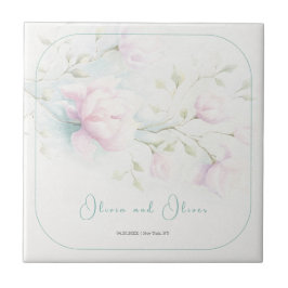 Pink Magnolia Wedding Fliese