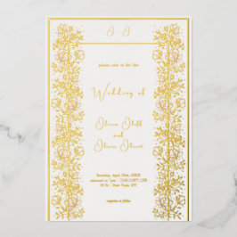 Pink Magnolia Wedding Folieneinladung