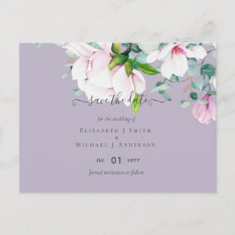 Pink Magnolias Lavender Eukalyptus Rett Dates Postkarte