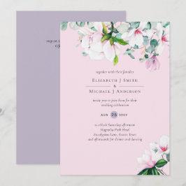 Pink Magnolias Sage Eukalyptus Lavender Wedding