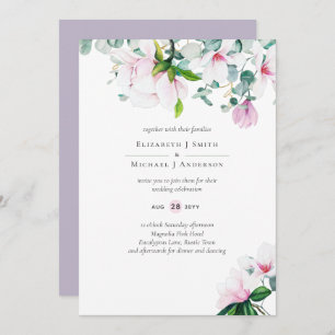 Pink Magnolias Sage Eukalyptus Lavender Wedding