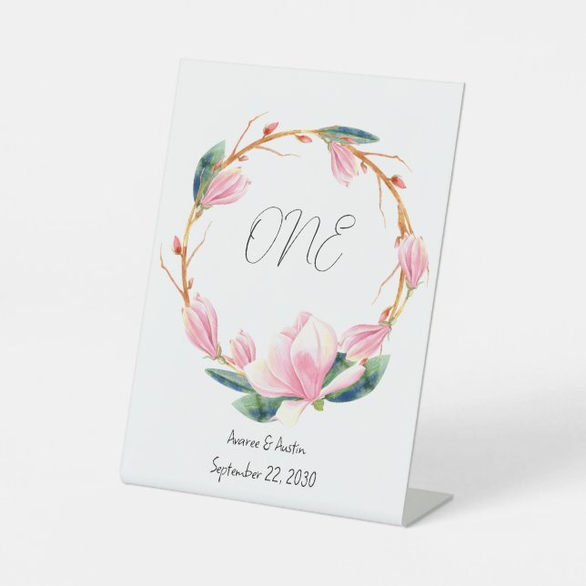 Pink Magnolias Sockelschild (Vorderseite)