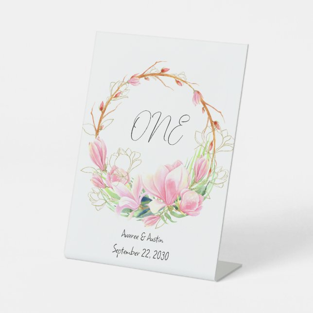 Pink Magnolias Sockelschild (Vorderseite)