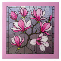 Pink Magnolias verkleidete Glastäuschung