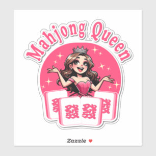 Pink Mahjong Queen Aufkleber