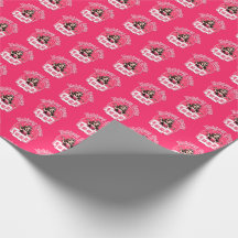 Pink Mahjong Queen Wrapping Paper