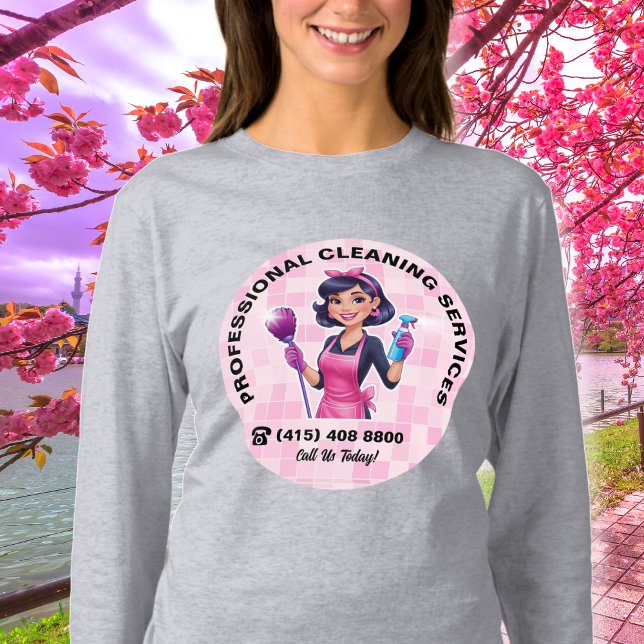 Pink Maid Janitorial Cleaning Service Uniform T-Shirt (Von Creator hochgeladen)