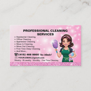 Pink Maid Janitorial Reinigungsservice Visitenkarte
