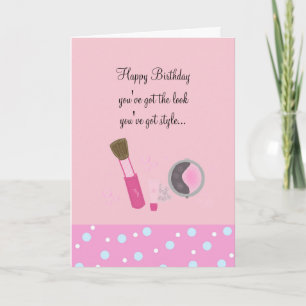 Pink Makeup Sie haben Stil Karte