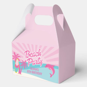 Pink Malibu Strand Geburtstag Geschenkschachtel