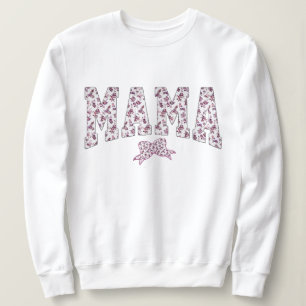 Pink Mama Kawaii Sweatshirt, Boho Floral Pink Mama Sweatshirt