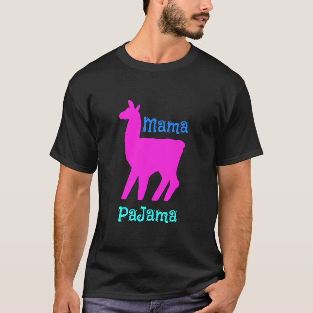 Pink Mama Llama Pajama T-Shirt (Vorderseite)