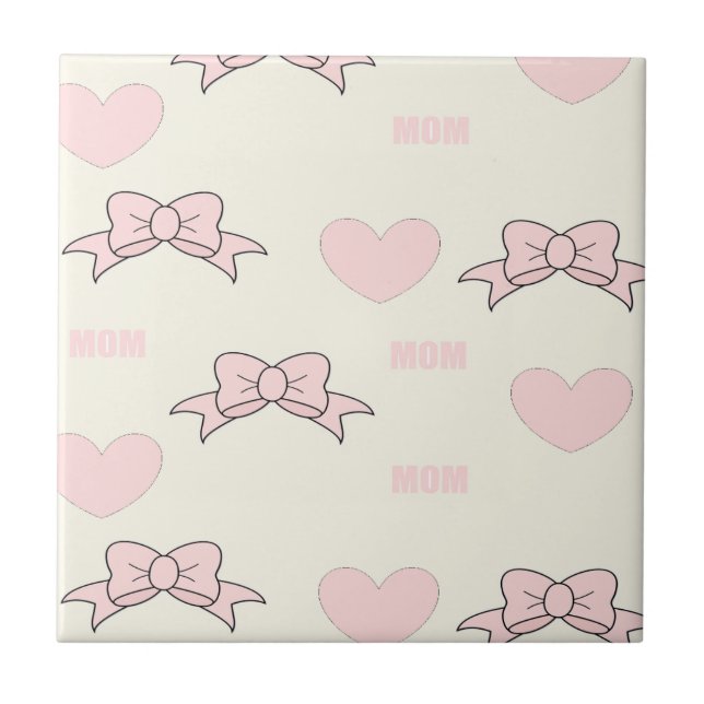 Pink-Mama-Muster Fliese (Vorderseite)