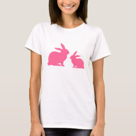 Pink Mama und Baby Bunny T-Shirt