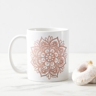 Pink-Mandala-Blume Kaffeetasse