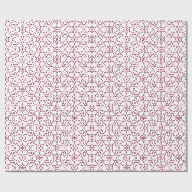 Pink Mandala Geometry Geschenkpapier (Flach)