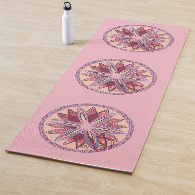 Pink Mandala Medallions Yogamatte (Beispiel)