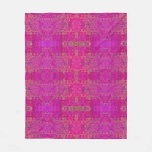 Pink Mandala Pattern Fleecedecke
