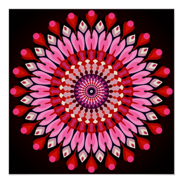 Pink Mandala Poster (Vorderseite)