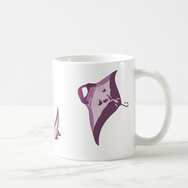 Pink Manta Rays Kaffeetasse (Rechts)