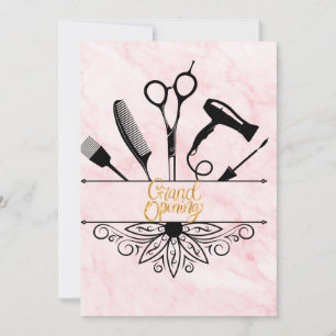 Pink Marble Beauty Salon Grand Opening Einladung