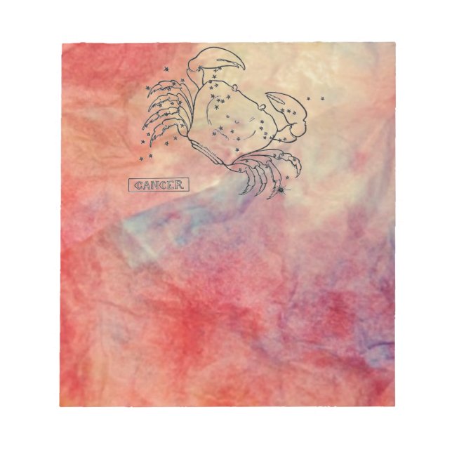 Pink Marble Cancer Notepad Notizblock (Vorderseite)