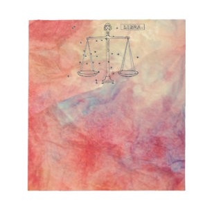 Pink Marble Libra Notepad Notizblock