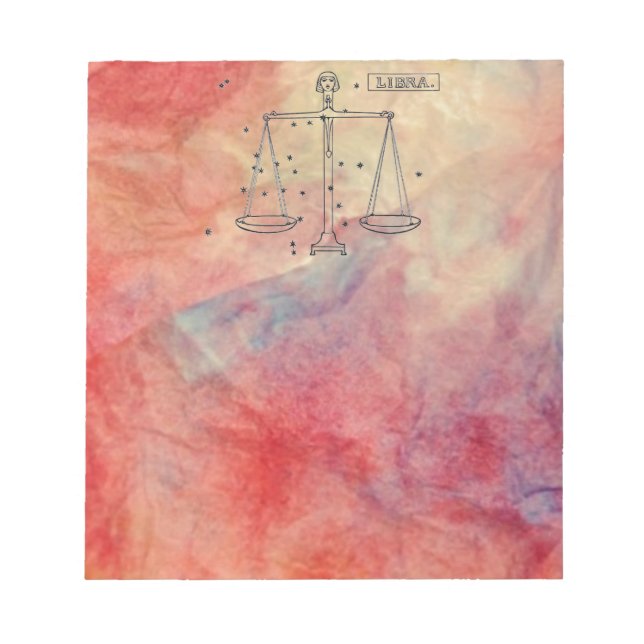 Pink Marble Libra Notepad Notizblock (Vorderseite)
