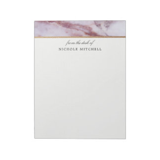 Pink Marble Notepad Notizblock